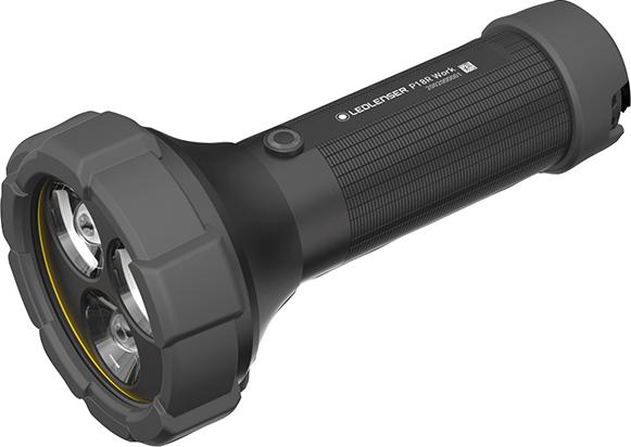 LED flashlight P18R Work, 4500lm, rechargeable, up to 70 hours, IP54, LEDLENSER