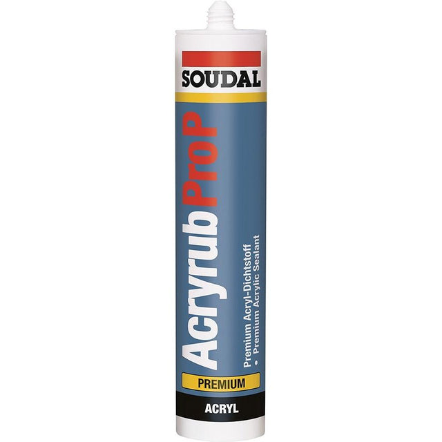 Adeziv etansant Acryrub PRO P, cartus 0.31 l, alb, 127419, SOUDAL - sefira.ro
