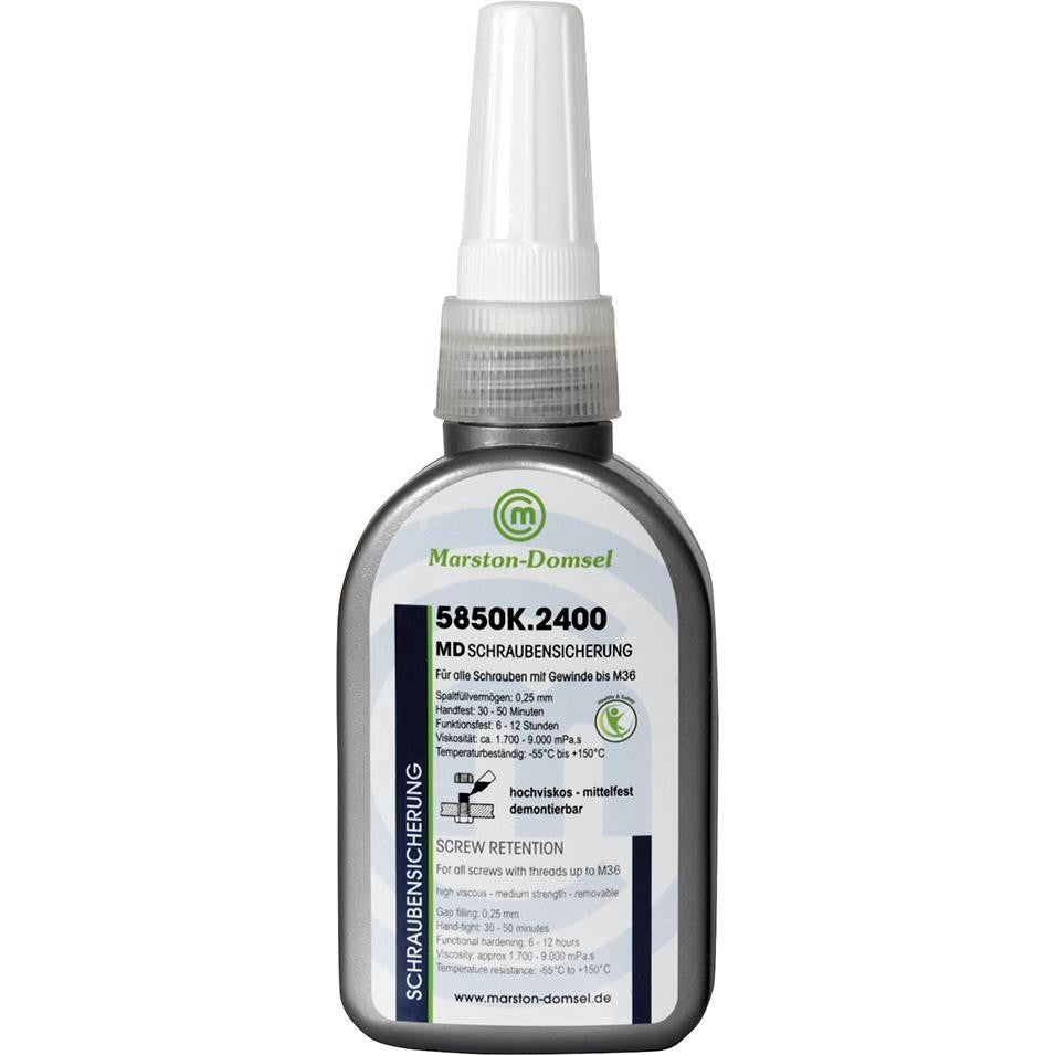 Adeziv de blocare pentru suruburi 5850K.2400, flacon 0.05 l, vascozitate ridicata, MARSTON-DOMSEL - sefira.ro