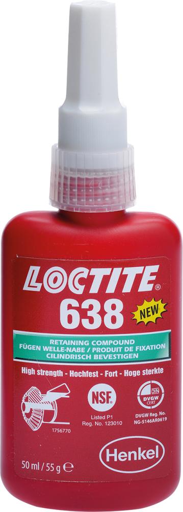 Solutie adeziv de fixare de inalta rezistenta, Loctite® 638, flacon 50ml, LOCTITE - sefira.ro
