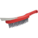 Perie de sarma din otel zincat, 4 randuri, 0,35mm dreapta, 280/125mm, cu razuitor, FORTIS - sefira.ro