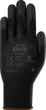 Manusi textile de montaj EDGE® 48-126, marimea 9, negre, ANSELL - sefira.ro