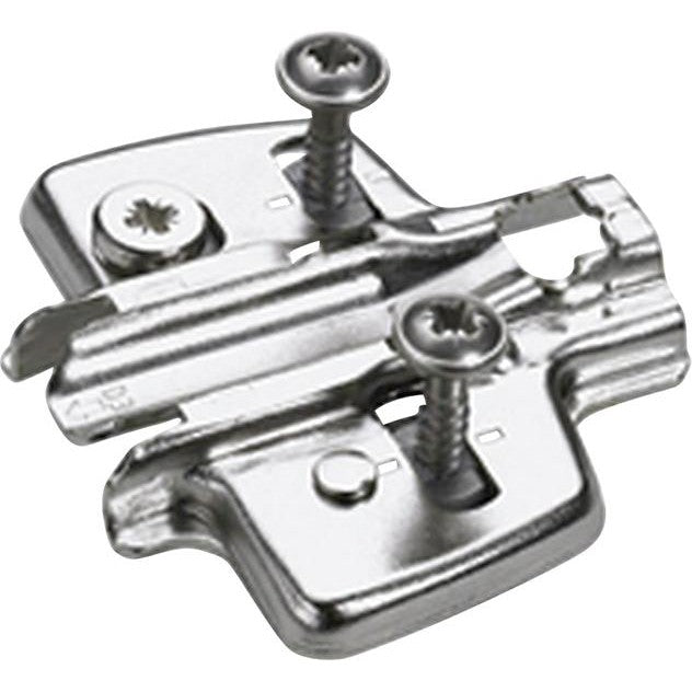 Placuta de montaj in cruce cu reglaj direct pe inaltime, linia de gaurire 37 x 32 mm, cu pin si suruburi speciale, distanta 0.0 mm, HETTICH - sefira.ro