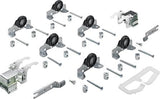 Set accesorii de rulare pentru usi glisante TopLine 1, pentru 2 usi, greutate 50 kg, HETTICH - sefira.ro