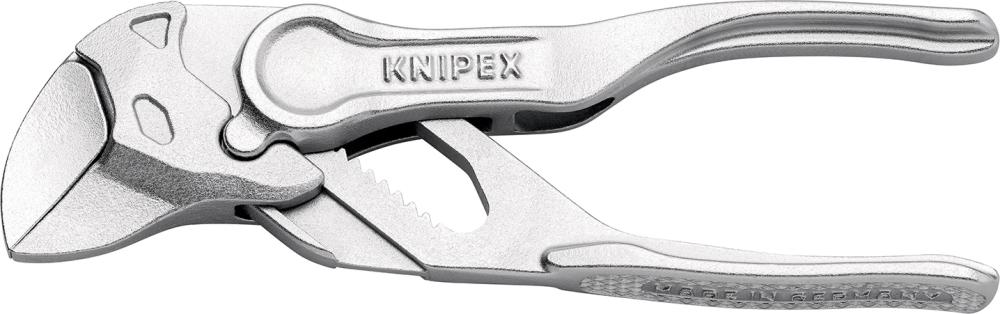 Adjustable pliers, XS wrench type, No. 86 04 100, 100mm, for 21mm pipes, KNIPEX