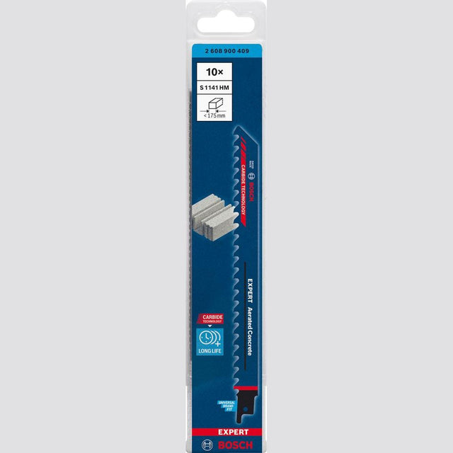 Panza pentru ferastrau sabie S 1141 HM, pentru materiale abrazive, 225 mm, pas dantura 8.5 mm, 2608900408, BOSCH - sefira.ro