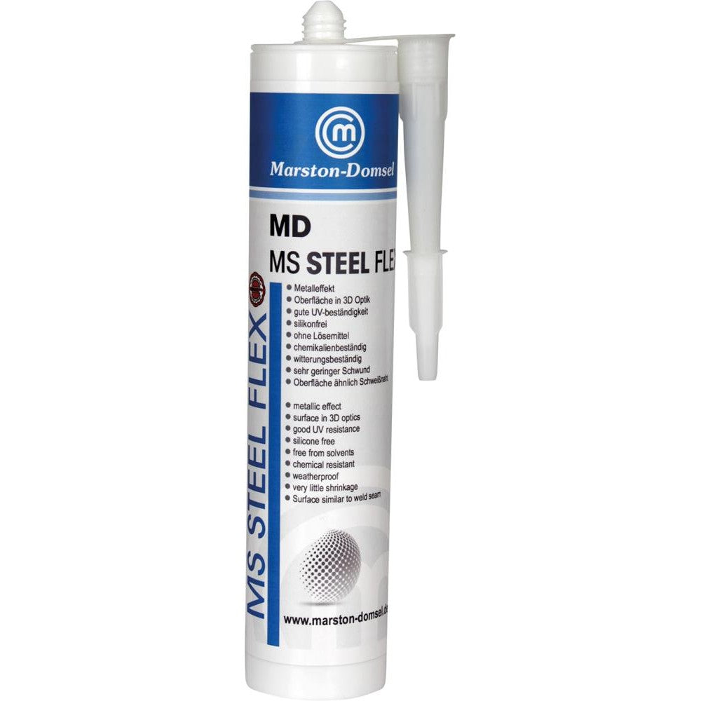 Adeziv etansant MD-MS Steel Flex, cartus 0.44 kg, argintiu, MARSTON-DOMSEL - sefira.ro