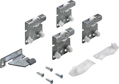 Set accesorii de rulare pentru usi glisante TopLine 25, pentru dulap cu o usa, greutate 25 kg, HETTICH - sefira.ro