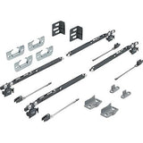 Set accesorii de rulare pentru usi glisante SysLine S, Silent System, pentru 2 usi cu greutate 15 kg, HETTICH - sefira.ro