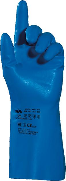 Chemical protection gloves Ultranitril 472, size 6, MAPA