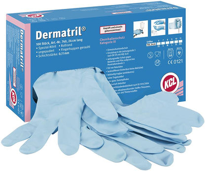 Manusi de unica folosinta Dermatril® 740, marimea 6, HONEYWELL