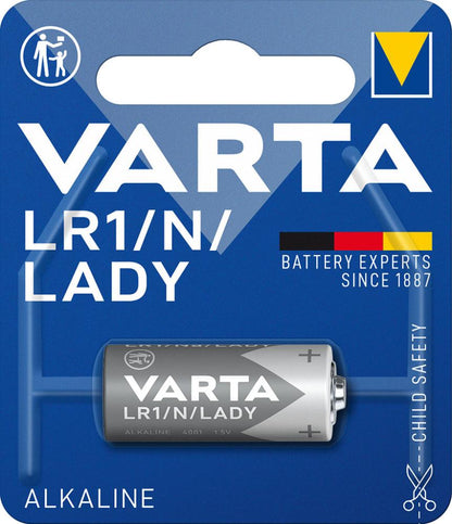 Baterie Alkaline LR 1/N/LADY 1.5V, 850 mAh, ambalat individual in blister, VARTA