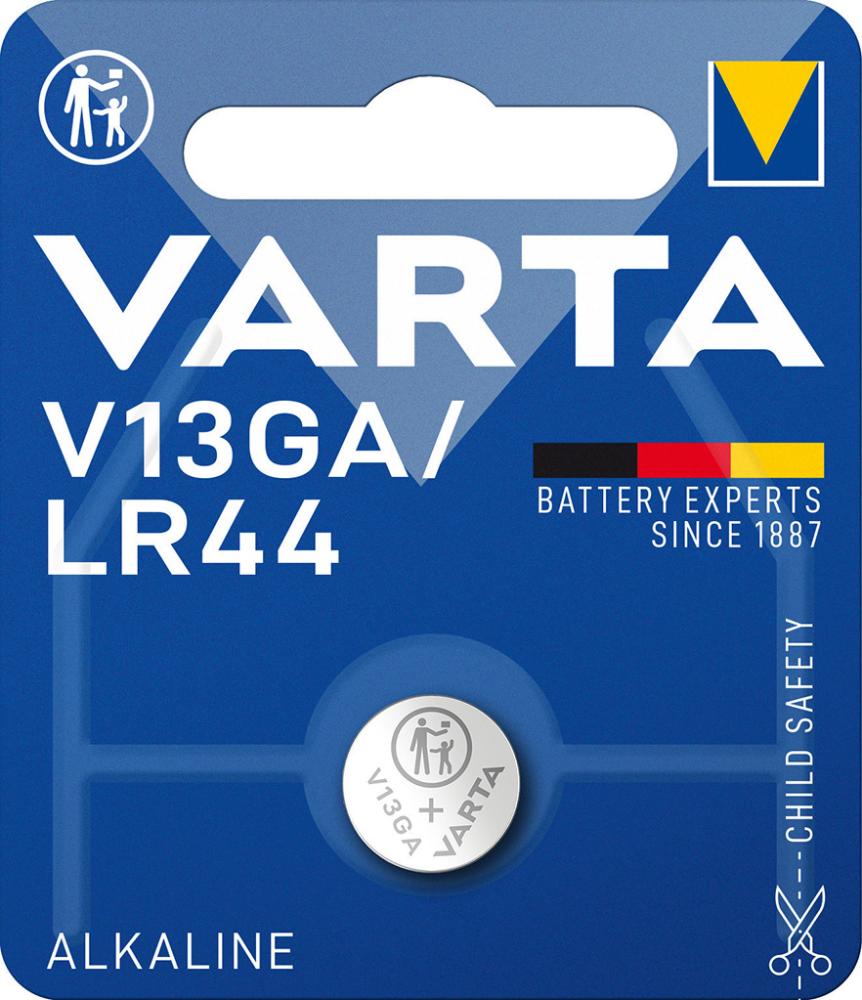 Baterie Alcalina V13GA/LR44, 1.5V, 130 mAh, blister de 2 bucati, VARTA - sefira.ro