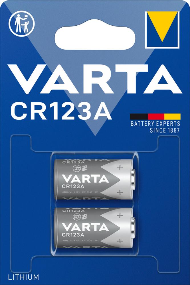 Baterie Lithium CR123A, 3.0V, ambalat individual in blister, VARTA - sefira.ro