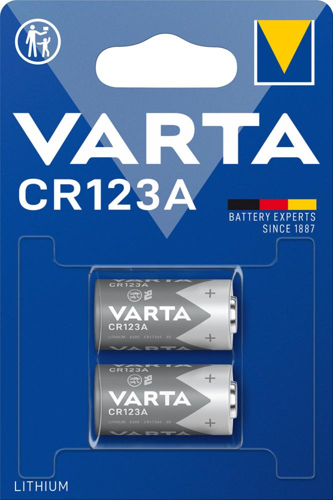 Baterie Lithium CR123A, 3.0V, ambalat individual in blister, VARTA