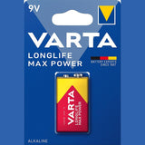 Baterie LONGLIFE Max Power 9V, E-bloc 6 LR 6, ambalat individual in blister, VARTA - sefira.ro