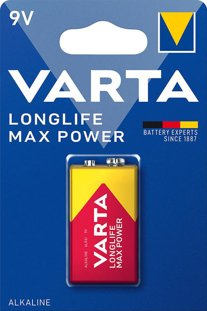 Baterie LONGLIFE Max Power 9V, E-bloc 6 LR 6, ambalat individual in blister, VARTA