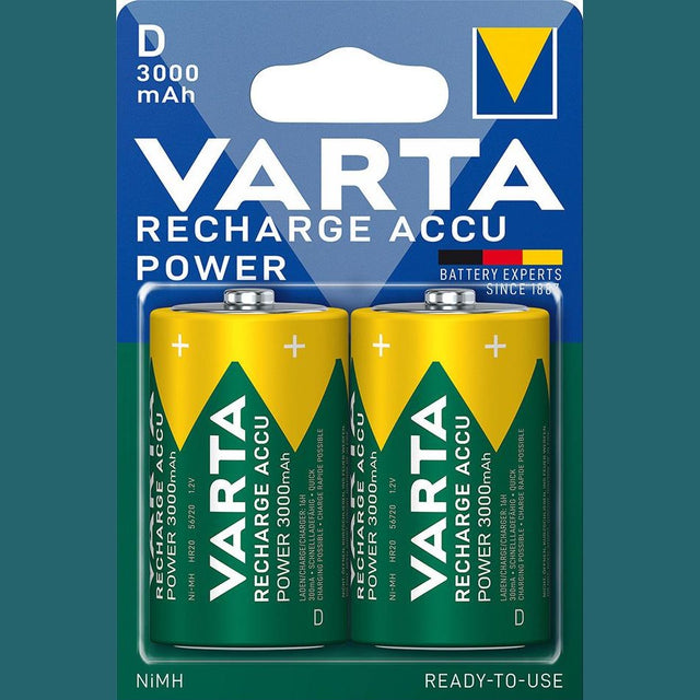 Acumulatori RECHARGE ACCU Power Mono D, 3000mAh, blister de 2 bucati, VARTA - sefira.ro