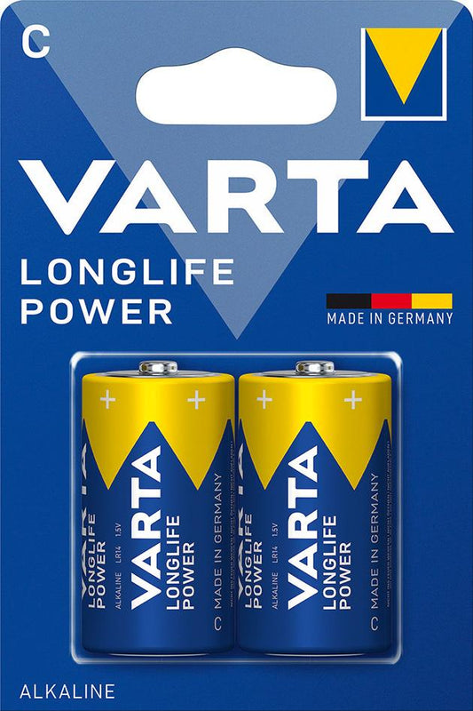 Baterii LONGLIFE Power Baby C LR 14, blister de 2 bucati, VARTA