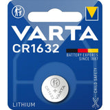 Baterie Lithium CR1632, 3.0V, 135 mAh, ambalat individual in blister, VARTA - sefira.ro