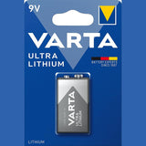 Baterie ULTRA Lithium 9V, E-bloc, ambalata individual in blister, VARTA - sefira.ro