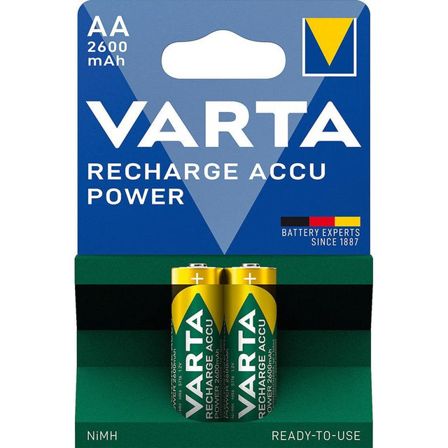 Acumulatori RECHARGE ACCU Power Mignon AA, HR 6, 2600mAh, blister cu 2 buc, VARTA - sefira.ro