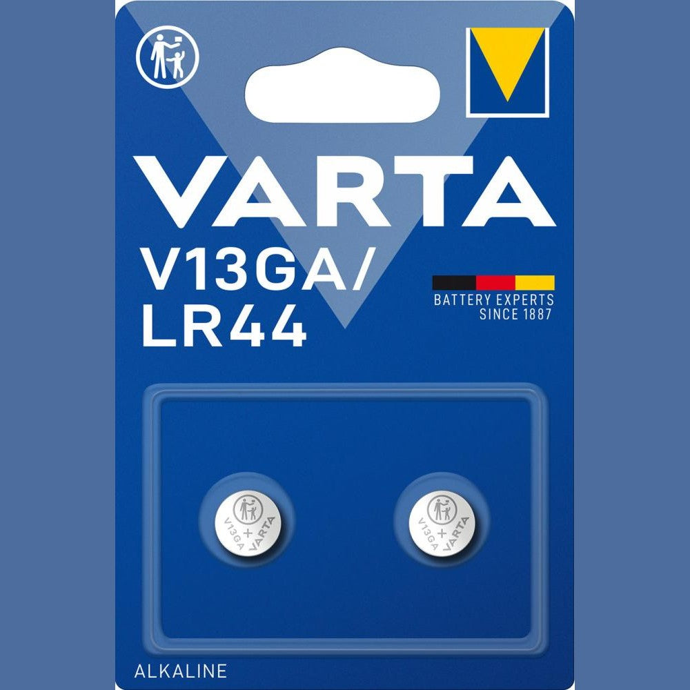 Baterie Alcalina V13GA/LR44, 1.5V, 130 mAh, blister de 2 bucati, VARTA - sefira.ro