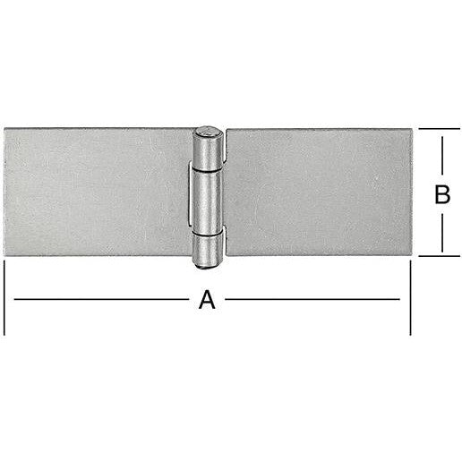 Balama lata pentru mobilier, din fier, 100 x 32 mm, fixare prin sudura, VORMANN - sefira.ro