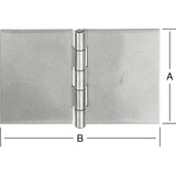 Balama pentru usa, lata, din inox, DIN 7954 D, 60 x 90 x 1.2 mm, placa neperforata, VORMANN - sefira.ro