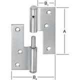 Balama de usi cu insurubare Q 1, 80 x 70mm, material 2.5mm, pe stanga, VORMANN - sefira.ro