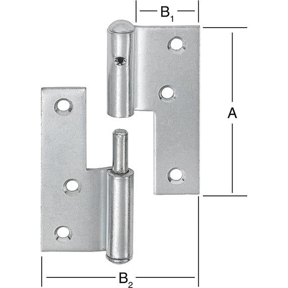 Balama de usi cu insurubare Q 1, 80 x 70mm, material 2.5mm, pe stanga, VORMANN - sefira.ro