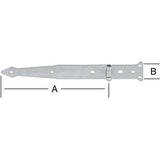 Balama, versiune dura, ax Ø 8 mm, 400 x 45 mm, VORMANN - sefira.ro