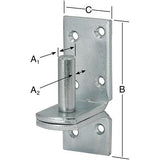 Balama pe placa, carlig DII, Ø 10mm, 83 x 30mm, distanta intre ax si placa 26mm, VORMANN - sefira.ro