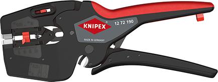 Automatic wire stripping pliers, 0.25 -4mm², cutting Ø 10mm, KNIPEX