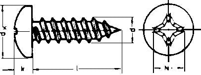 Surub pentru tabla, DIN 7981 forma C, 2,2x6,5 mm, E-NORM - sefira.ro