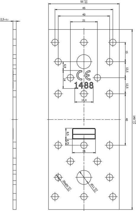 Flachverbinder 100x35x2,5 mm - sefira.ro