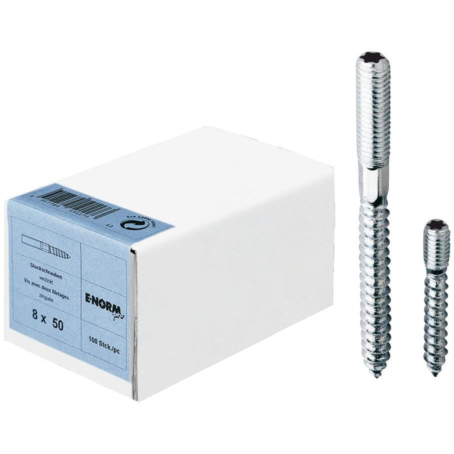 Surub dublu galvanizat, M6x50 mm, E-NORMpro - sefira.ro