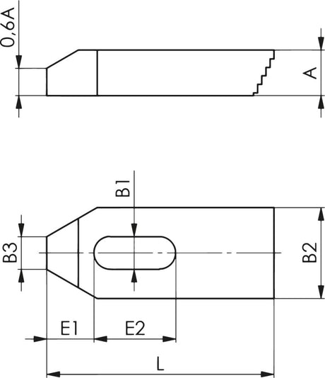 Brida de prindere, dantura in trepte, 6.6x50mm, M6, DIN6314, AMF - sefira.ro