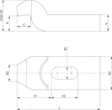 Brida de prindere cu umar, 6.6x60mm, M6, DIN6316, AMF - sefira.ro