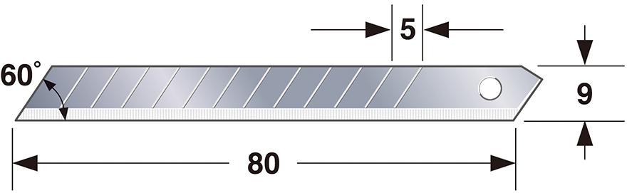 Lama pentru cutter LCB-30C, 9 mm, 12 segmente, 10 bucati, TAJIMA - sefira.ro