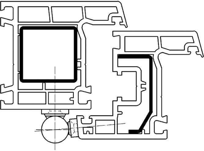 Balama pentru usi si ferestre K 3174 WF, nichelata, 57 x 15mm, stift 10mm, SIMONSWERK - sefira.ro