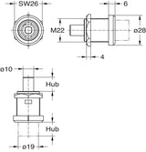 8564 Cilindru de amprentare Metal, nichelat - sefira.ro