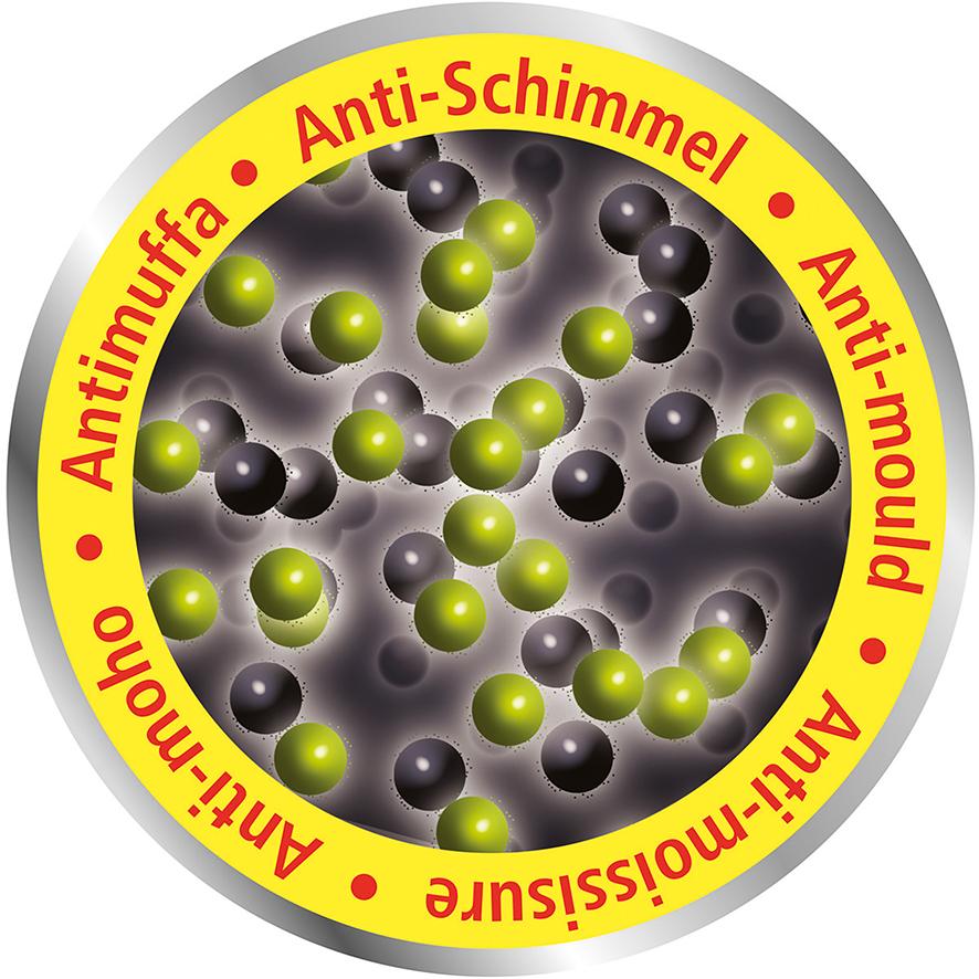 Perdea de dus Uni, material textil alb, 180 x 200cm, 12 inele de suspensie, WENKO - sefira.ro