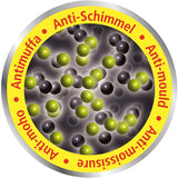 Perdea de dus Uni, material textil alb, 180 x 200cm, 12 inele de suspensie, WENKO - sefira.ro