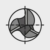 Freza din carbura monobloc, lunga, tip WR, racire interioara, coada HB, Ø 10mm, DIN6527, GUHRING - sefira.ro