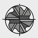 Freza din carbura monobloc, 6mm, lungime 70mm, 6 taisuri, AlTiN+, DIN 6535 HA, FORTIS - sefira.ro