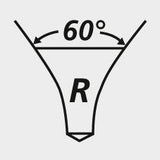 Burghiu de centrare HSS, forma R, 60°, 0.80 mm, DIN333 R, GUHRING - sefira.ro