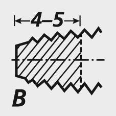 Tarod masina pentru gaura de trecere, M1.4, HSS-E, TiN, Forma B, DIN371, GUHRING - sefira.ro
