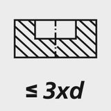 Tarod masina pentru gauri oarbe, M3, HSS-E PM, TiN, Forma C, DIN371, GUHRING - sefira.ro