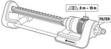 Aspersor oscilant Aqua L 18704-20, pana la 280 m², GARDENA - sefira.ro